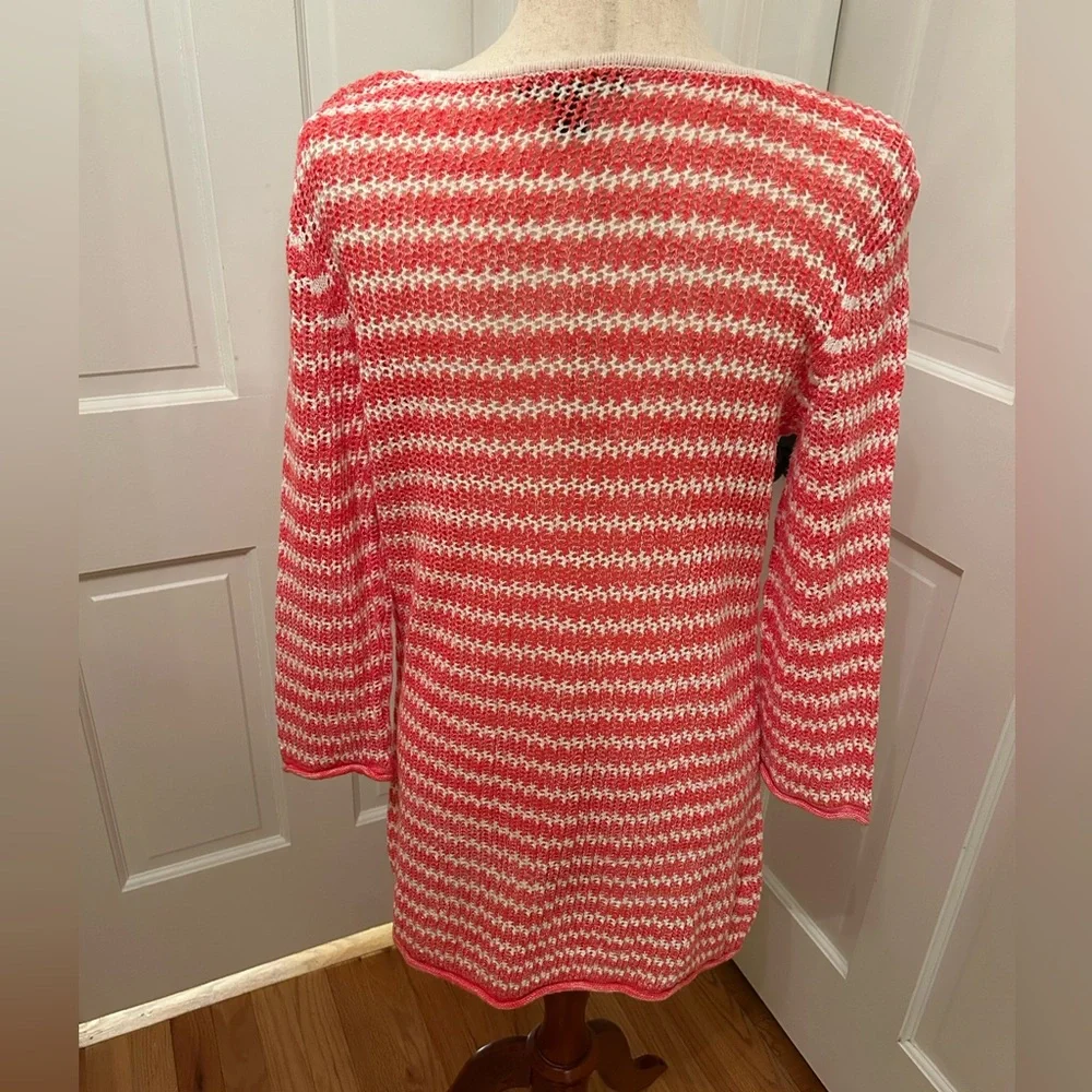 TOMMY BAHAMA‎ Star Island Too Swim Cover Up Tunic Linen Blend Paradise Pink M